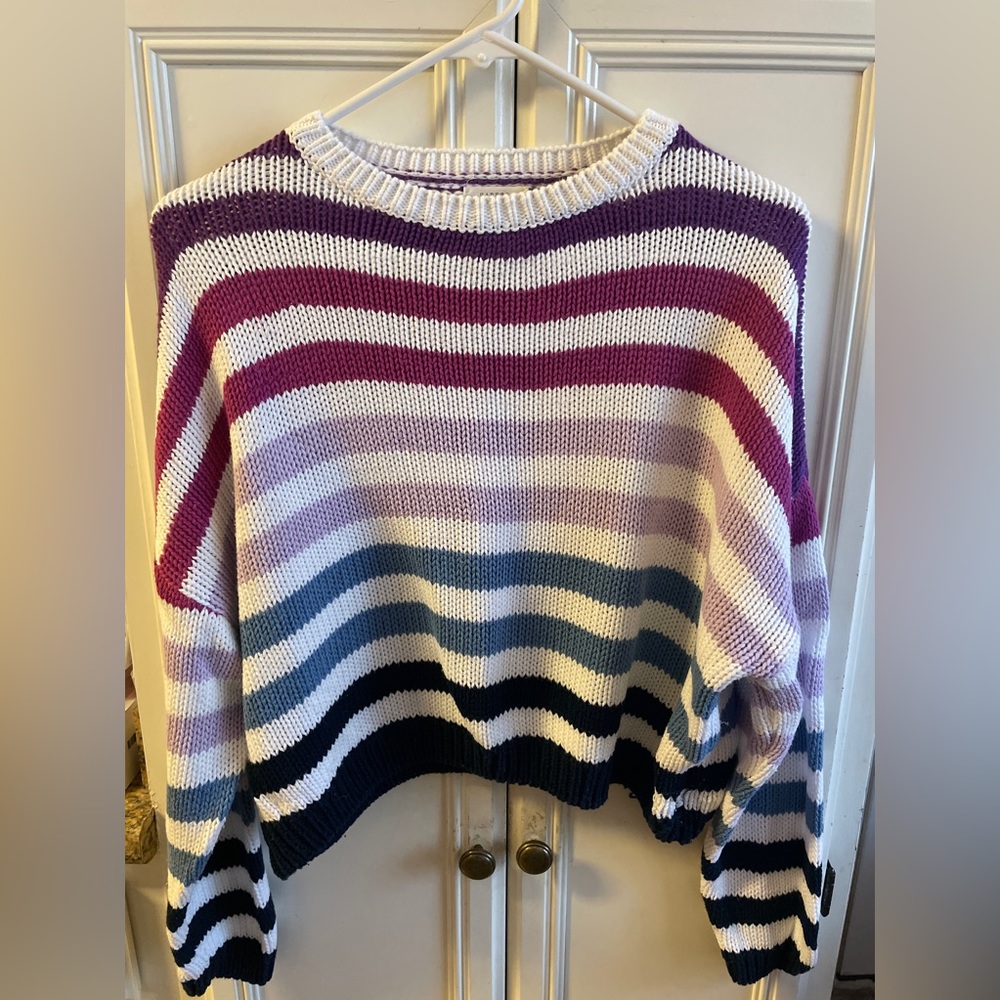 Harper Heritage 100% cotton striped sweater in size small